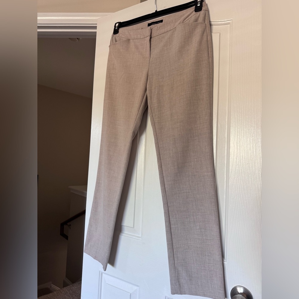 Amanda & Chelsea Taupe Straight-Leg Dress Pants